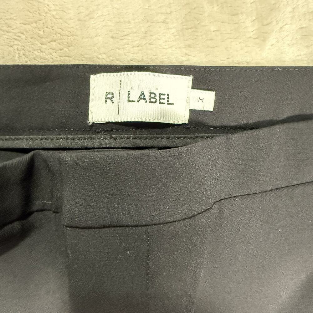 The Reset R Label Trouser Pants Women's Size Medium M Cropped Stretch Black - Picture 3 of 8